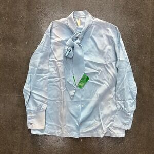 True Vintage 1950s Saroya by Hargro Deadstock Tie Union Made Size‎ Medium Blouse